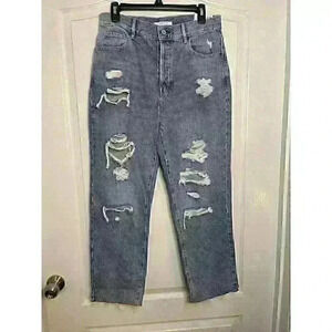 Pacsun Jeans Womens Size 30 High Rise Straight Cropped Distressed NWT 30x25